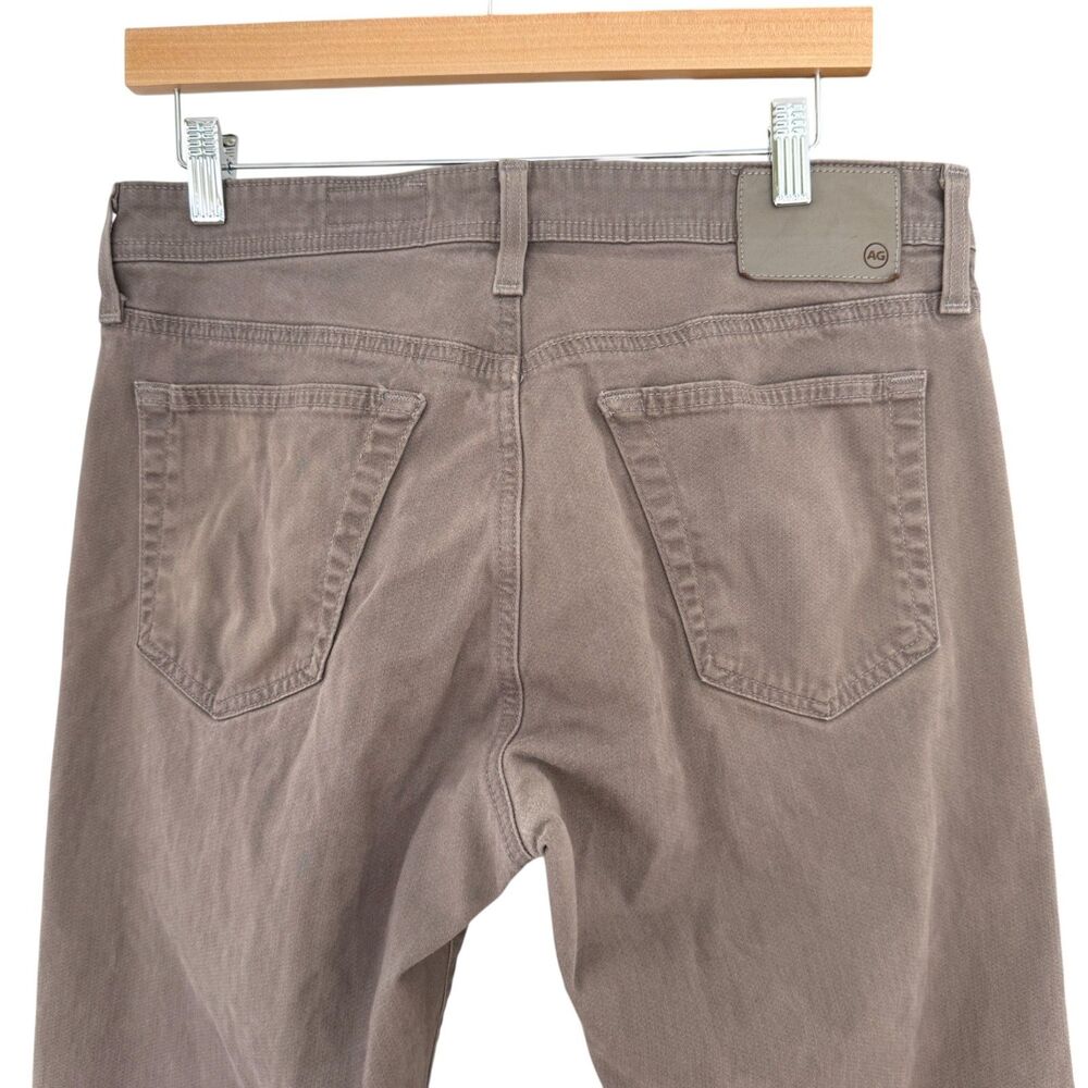 Men's AG Everett‎ Sueded Stretch Sateen Slim Straight Pants | 31x32 | Stone - Picture 5 of 6
